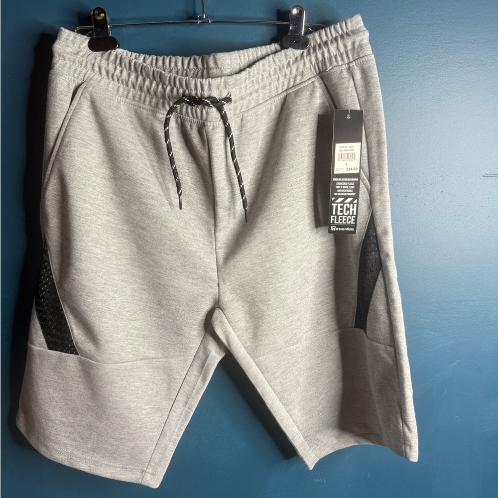 Essentials Gray Athletic Shorts with Elastic Waistband